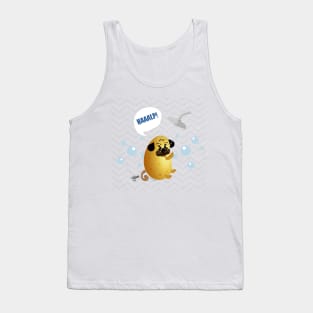 Potato Pug Shower Bubbles Tank Top